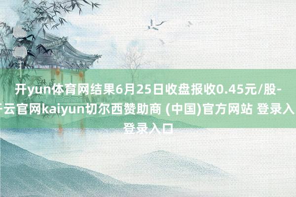 开yun体育网结果6月25日收盘报收0.45元/股-开云官网kaiyun切尔西赞助商 (中国)官方网站 登录入口